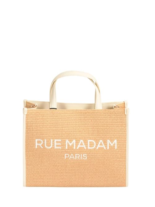 Borsa donna in tessuto intrecciato colore sand RUE MADAM PARIS | 1378SAND